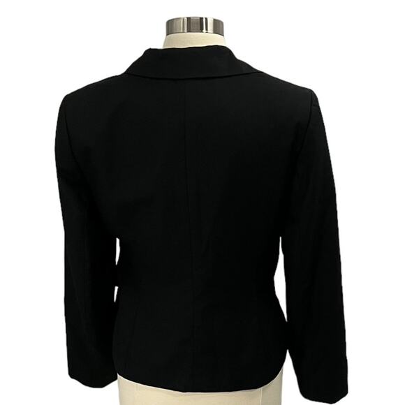 NINE WEST Black Leopard Blazer SZ 12 - Picture 8 of 9